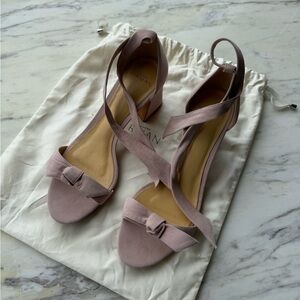 New (never used) Alexandre Birman Bow Suede Sandals 37.5 (7.5)